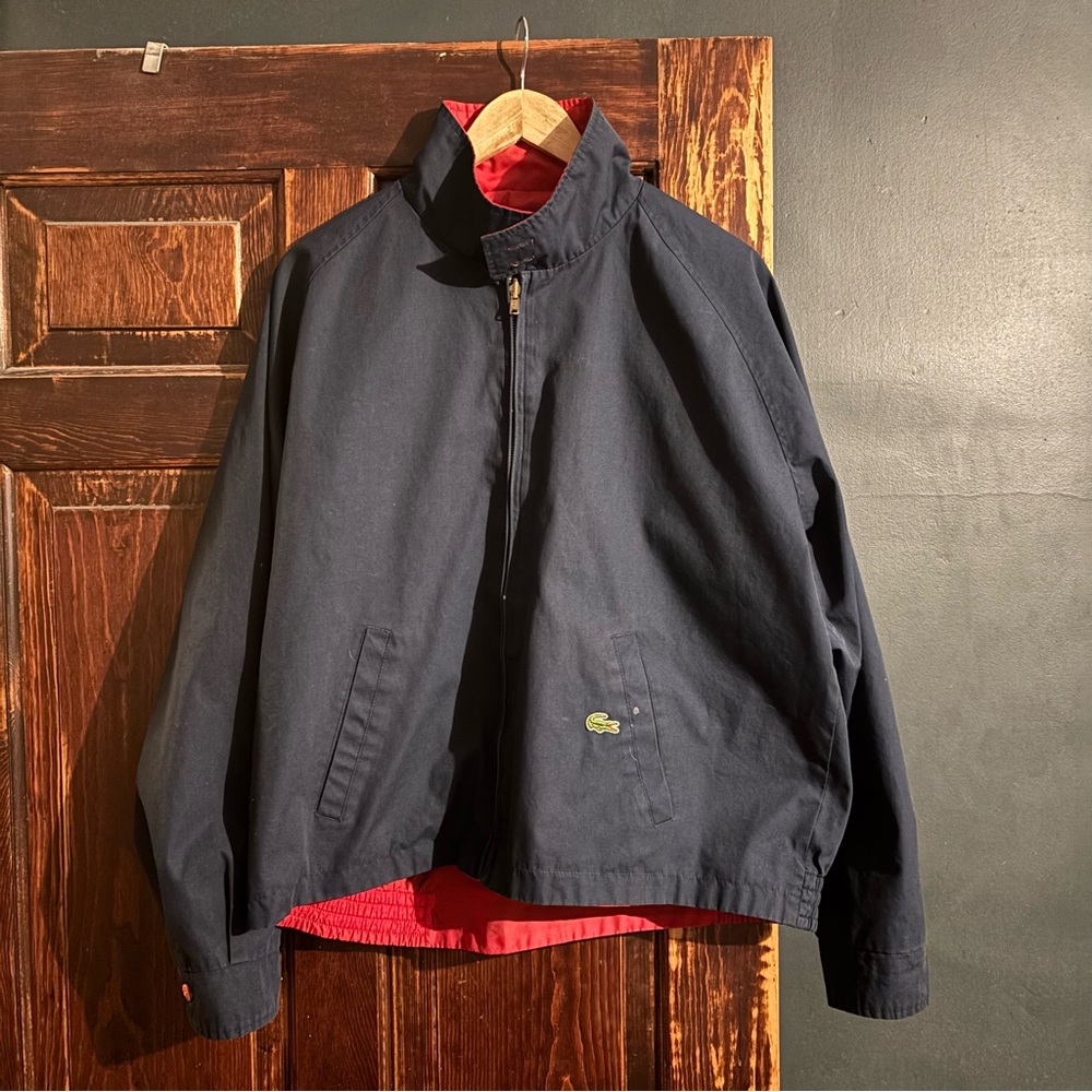 Reversible navy and red Lacoste